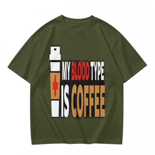 My Blood Type Is Coffee Graphic Tee