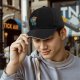 Black Baseball Cap With Fantasy Warrior Art Print