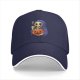 Black baseball cap with grim reaper eating pumpkin ramen graphic