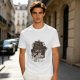 Olive green t-shirt with coffee themed 'Today is a multiple cups of Coffee' print