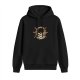 Black hoodie with skull and swords graphic design