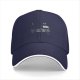 Black baseball cap with water wave and pool themed graphic