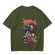 Olive green t-shirt with Doctor Who themed Whovio's cereal graphic