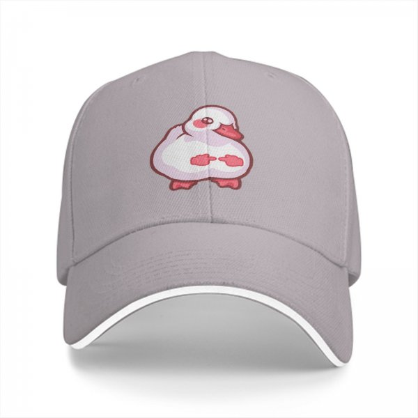 Black Baseball Cap With Cute Chubby Duck Graphic Design