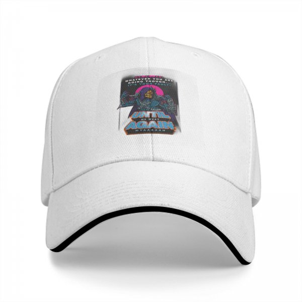 Black baseball cap with Skeletor 'Until We Meet Again' graphic
