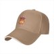 Black baseball cap with flame and banner graphic design