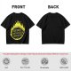 Olive t-shirt with cave's combustible lemonade flame graphic