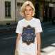 Olive T-Shirt With Fantasy Beholder Monster Graphic Print