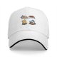 Black Baseball Cap With Cute Cat Sushi Artwork