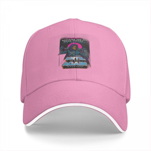 Black baseball cap with Skeletor 'Until We Meet Again' graphic