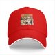 Black baseball cap with Yellow Fiction Simpson-style dance graphic
