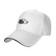 Black Baseball Cap With Cute Sleepy Cat Graphic Design