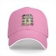 Black Baseball Cap With Halloween Themed Cat Character Print