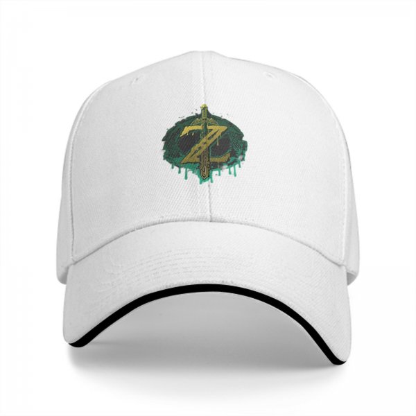 Black Baseball Cap With Zelda Tears Of The Kingdom Inspired Print