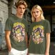 Olive T-Shirt With Final Fantasy Tonberry Moogle Sushi Art Print