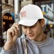Black Baseball Cap With Pastel Cucumber Themed Graphic Print
