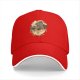 Black Baseball Cap with Dinosaur Eating Ramen Graphic