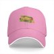 Black baseball cap with capybara snack box graphic