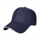 Black Baseball Cap With Small Embroidered Sun Design