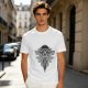 Olive Green T-Shirt With Detailed Fantasy Crest Graphic