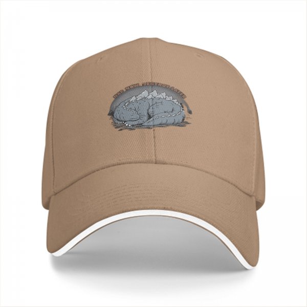 Black Baseball Cap with Sleeping Dragon 'Nap Now Destroy Later' Print