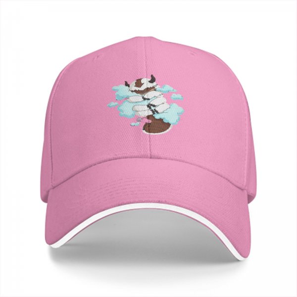 Black Baseball Cap With Appa From Avatar The Last Airbender Cloud Print