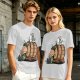 Olive T-Shirt with Charlie Brown and Snoopy at Oktoberfest Beer Barrel