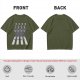 Olive T-Shirt With Skeletons Crossing Abbey Road Style Crosswalk Print