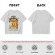 Oversized Olive T-Shirt with Retro Espresso Coffee Mascot Graphic