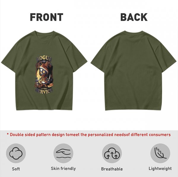 Rogue At Your Service Chibi Character Graphic T-Shirt