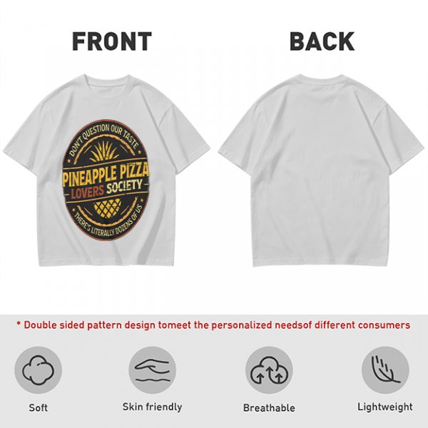 Pineapple Pizza Lovers Society Funny Graphic T-Shirt