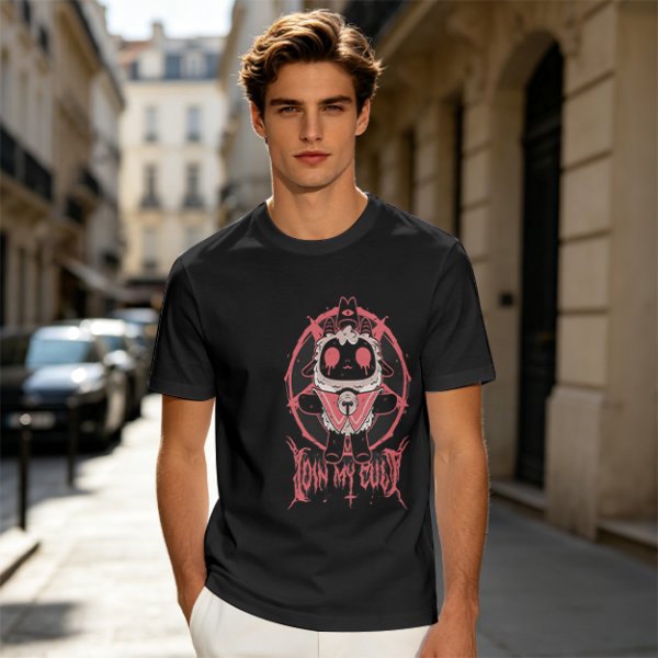 Olive T-Shirt With Cult Lamb Graphic Join My Cult Print