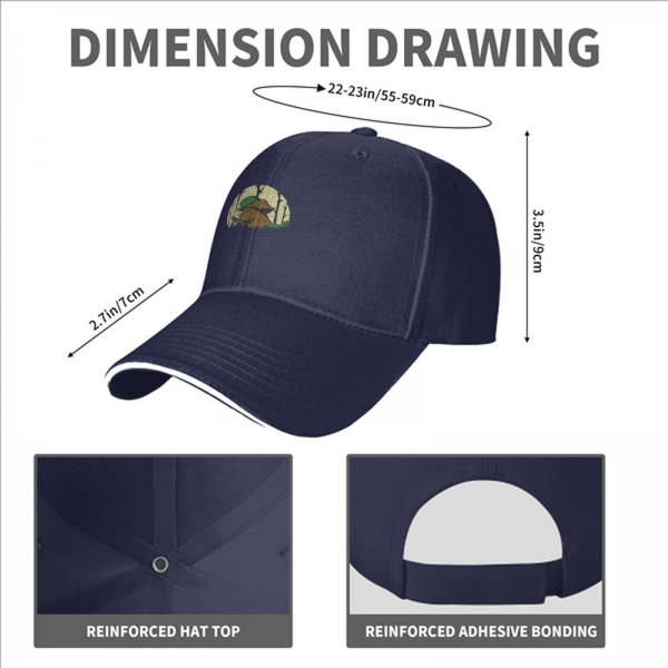 Black Baseball Cap With Distressed Mushroom Forest Graphic
