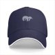 Black baseball cap with embroidered sloth holding a branch