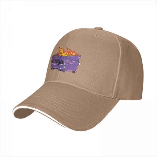 Black baseball cap with burning dumpster my future graphic