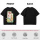 Olive graphic tee with Laser Cats retro comic print of kids holding laser cats