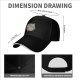 Black Baseball Cap with Traditional Landscape Art Print