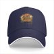 Black baseball cap with cute capybara graphic and playful text