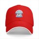 Black baseball cap with polar bear lifting barbell graphic