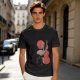 Olive T-Shirt With Crane Playing Cello Red Moon Art Print