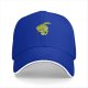Black baseball cap with cute sad vegetable graphic print
