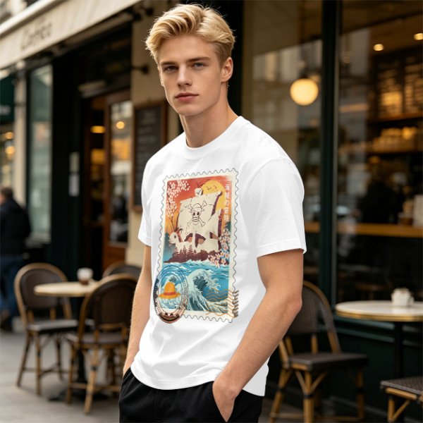 One Piece Going Merry Ship Stamp Graphic T-Shirt
