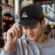 Black Baseball Cap With 'King Club' Cartoon Character Print