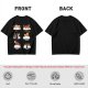 Olive green t-shirt with sushi cat illustrations