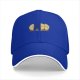 Black baseball cap with cartoon tacos gathered around a campfire graphic