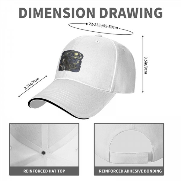 Black Baseball Cap With Starry Night Edward Scissorhands Art Print