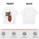 Olive T-Shirt with Red Devil Cat Graphic and The Dev Print