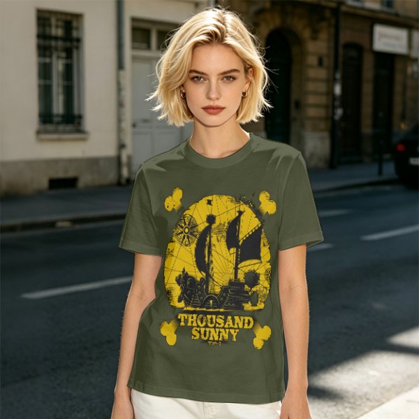 One Piece Thousand Sunny Pirate Ship Graphic T-Shirt