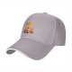 Black Baseball Cap With Anime Silhouette Art Print