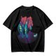 Olive T-Shirt With Vibrant Fantasy Creature Graphic Print